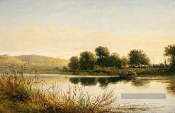 Streatley sur Thames paysage Benjamin Williams Leader Peinture à l'huile